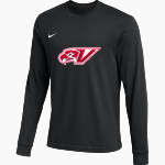 VANDERCOOK LAKE HIGH SCHOOL JAYHAWKS Nike Men's Team Primary Long Sleeve Tee Front Thumbnail