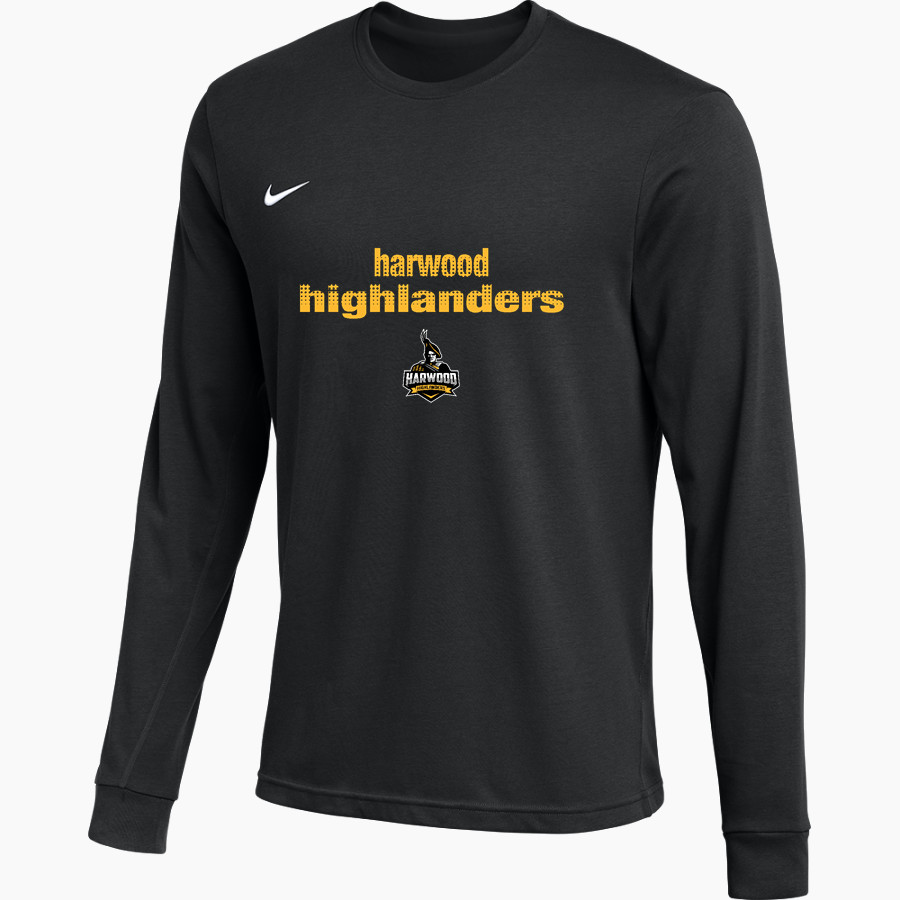 HARWOOD UNION HIGH SCHOOL HIGHLANDERS <span class="pdp-name-mascot">HARWOOD HIGHLANDERS</span> Nike Men's Team Primary Long Sleeve Tee