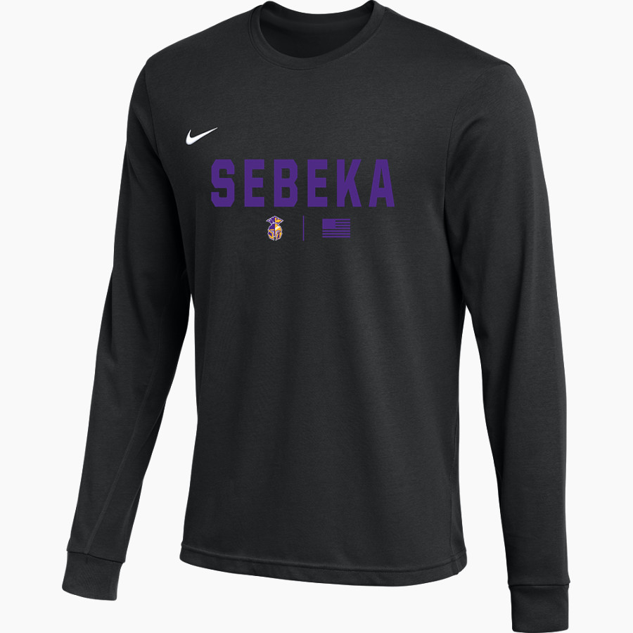 SEBEKA HIGH SCHOOL Trojans Online Store <span class="pdp-name-mascot">SEBEKA TROJANS</span> Nike Men's Team Primary Long Sleeve Tee