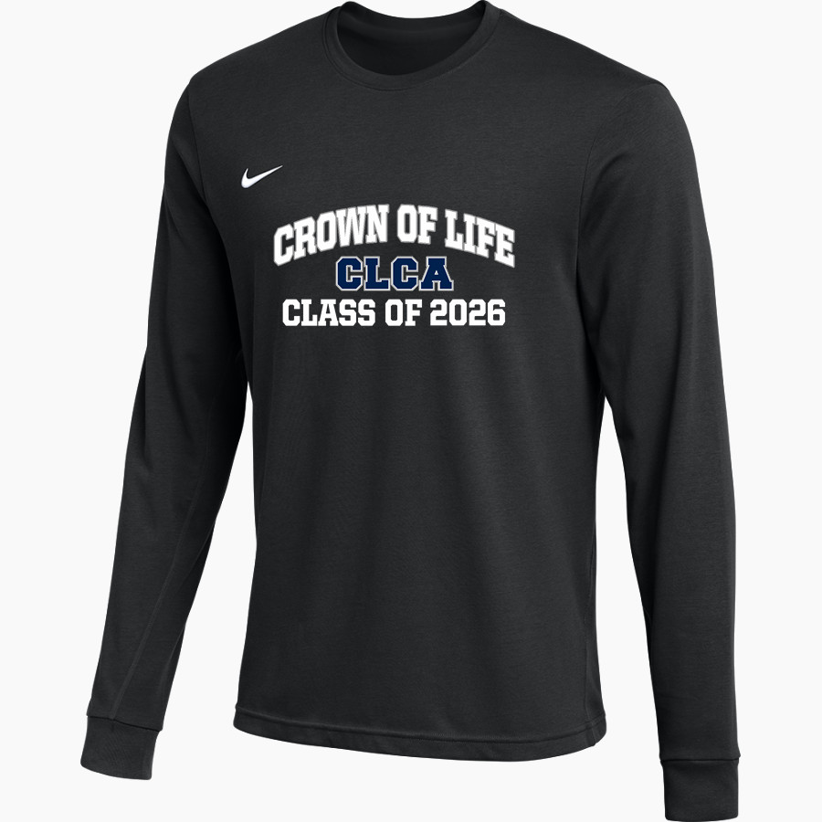 Crown of Life Knights <span class="pdp-name-mascot">Crown of Life Christian Academy Knights</span> Nike Men's Team Primary Long Sleeve Tee
