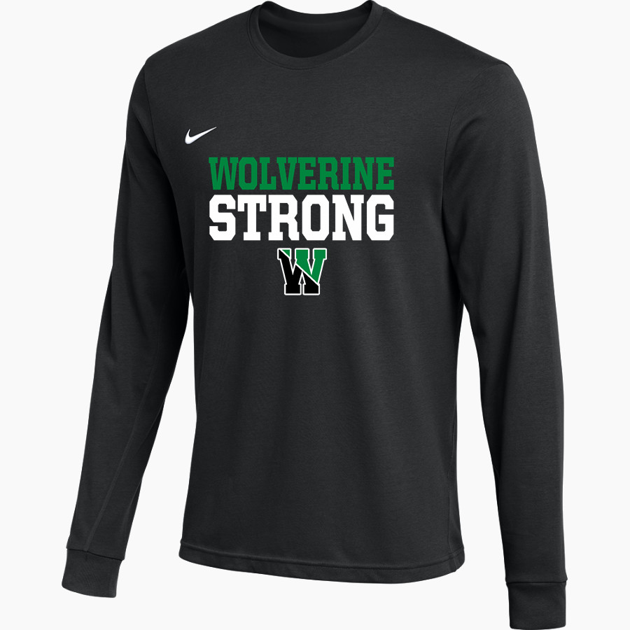 WESTWOOD HIGH SCHOOL WOLVERINES <span class="pdp-name-mascot">WESTWOOD WOLVERINES</span> Nike Men's Team Primary Long Sleeve Tee