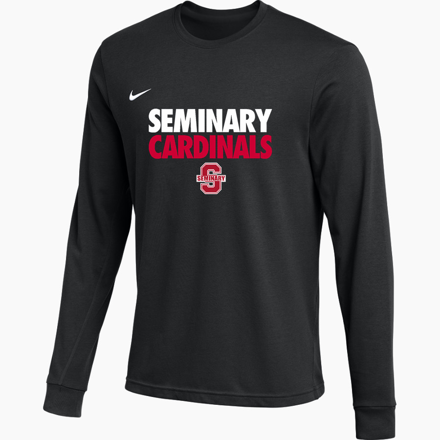 Seminary Cardinals <span class="pdp-name-mascot">Seminary Cardinals</span> Nike Men's Team Primary Long Sleeve Tee