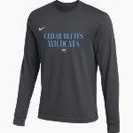 Cedar Bluffs Wildcats Nike Men's Team Primary Long Sleeve Tee Front Thumbnail