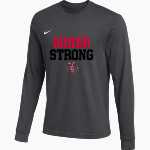 Park City Miners <span class="pdp-name-mascot">PARK CITY MINERS</span> Nike Men's Team Primary Long Sleeve Tee Front Thumbnail