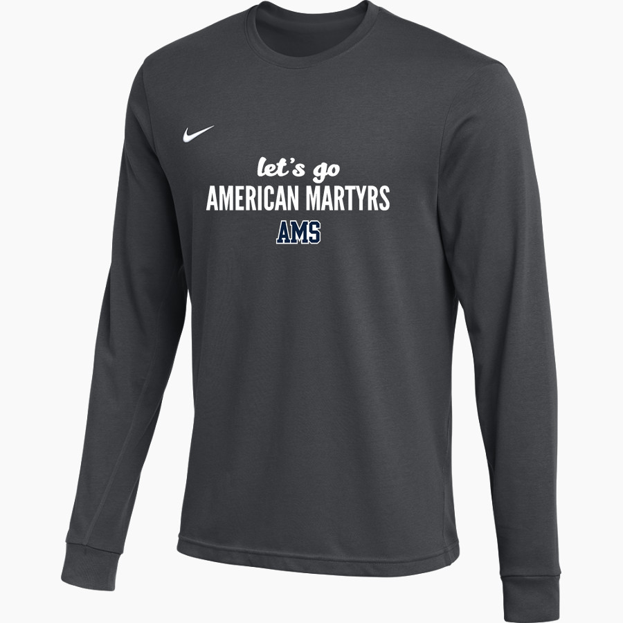 American Martyrs Mustangs <span class="pdp-name-mascot">American Martyrs Mustangs</span> Nike Men's Team Primary Long Sleeve Tee