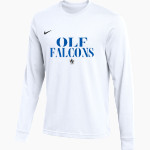 OLF Falcons <span class="pdp-name-mascot">Our Lady of Fatima Falcons</span> Nike Men's Team Primary Long Sleeve Tee Front Thumbnail