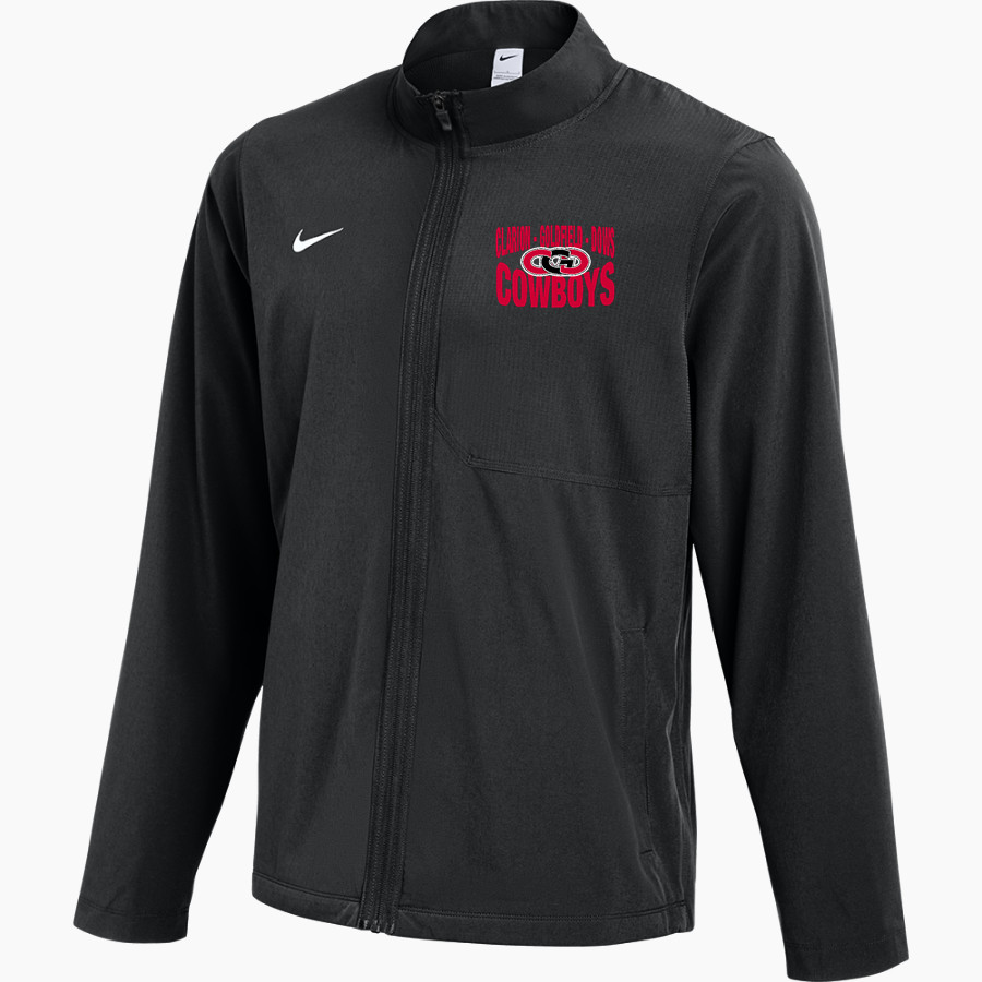 CLARION-GOLDFIELD-DOWS HIGH SCHOOL COWBOYS <span class="pdp-name-mascot">CLARION - GOLDFIELD COWBOYS</span> Nike Men's Dry Woven Full-Zip Jacket