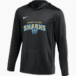 Divine Savior Academy Sharks AC Nike Men's Dri-Fit Lightweight Hoodie Front Thumbnail