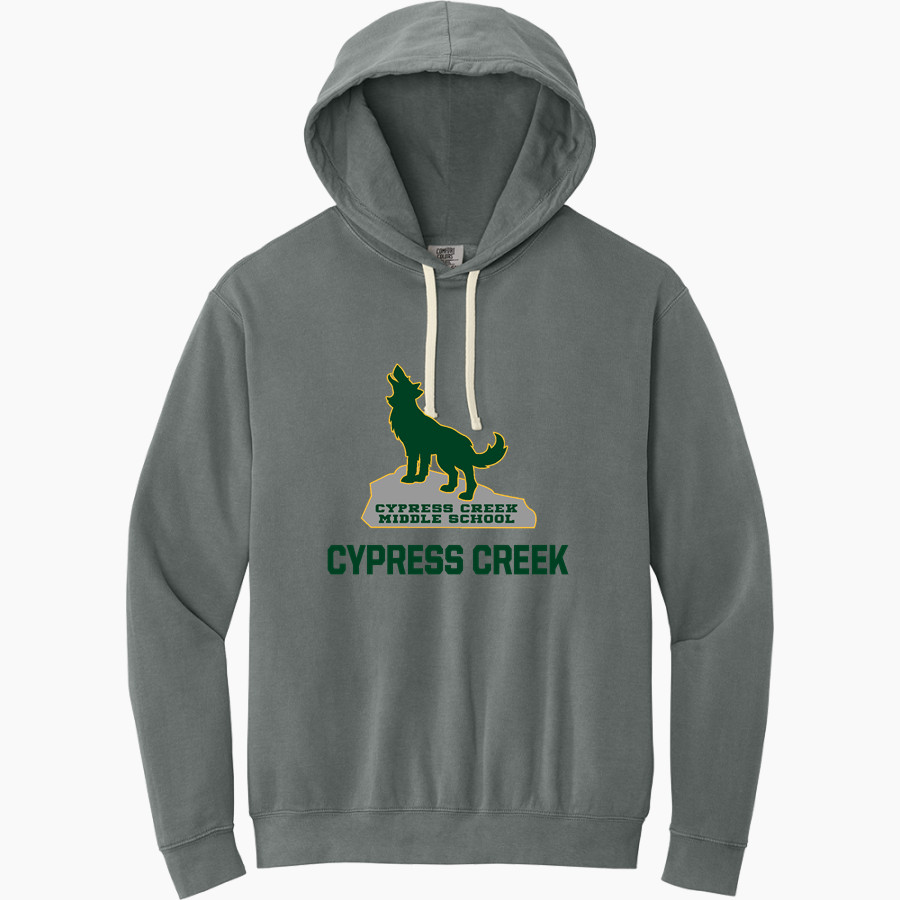 Cypress Creek Coyotes <span class="pdp-name-mascot">Cypress Creek Coyotes</span> Comfort Colors Adult Lightweight Hooded Sweatshirt