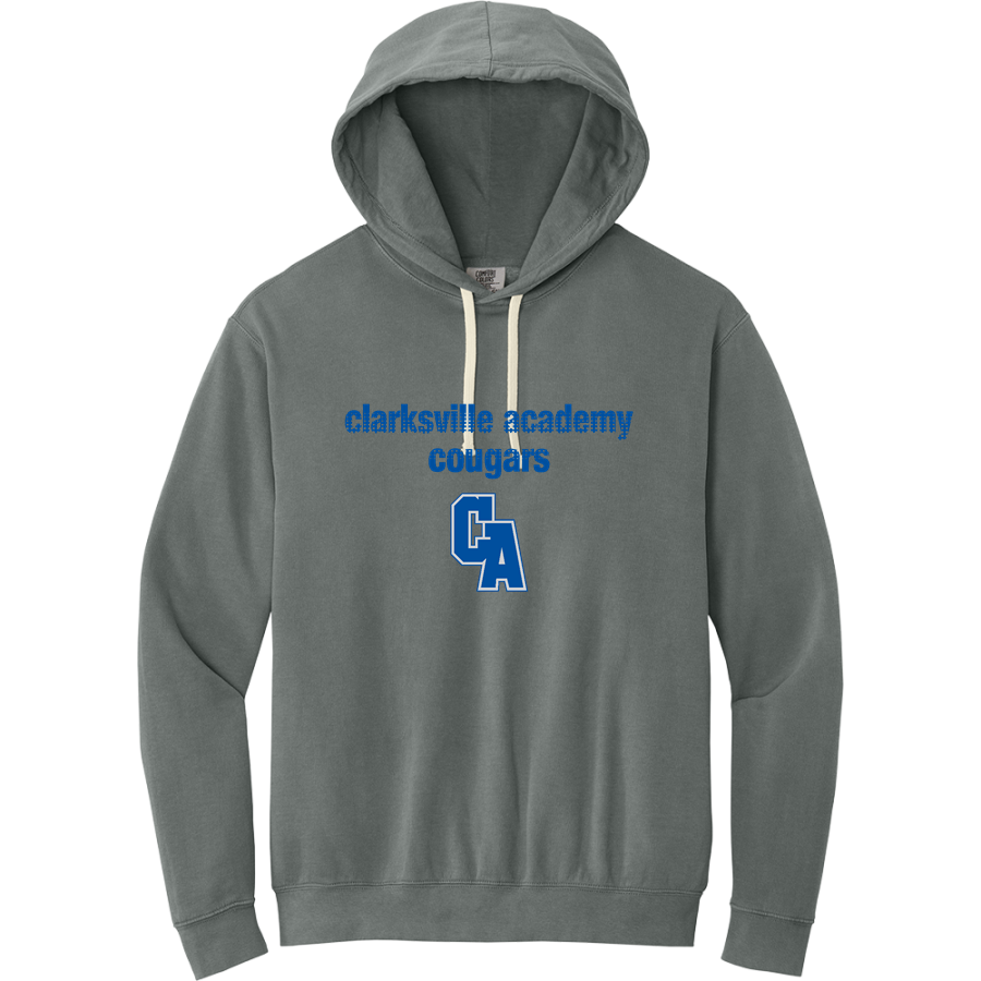 Clarksville Academy Cougars <span class="pdp-name-mascot">Clarksville Academy Cougars</span> Comfort Colors Adult Lightweight Hooded Sweatshirt