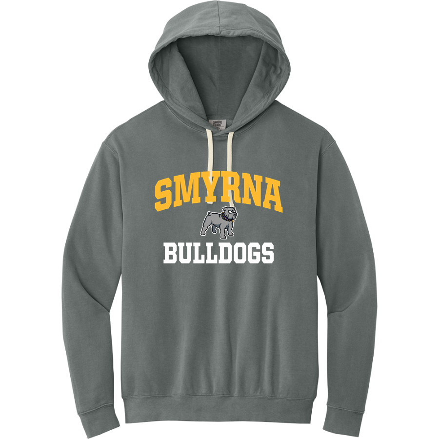Smyrna Bulldogs <span class="pdp-name-mascot">Smyrna Bulldogs</span> Comfort Colors Adult Lightweight Hooded Sweatshirt
