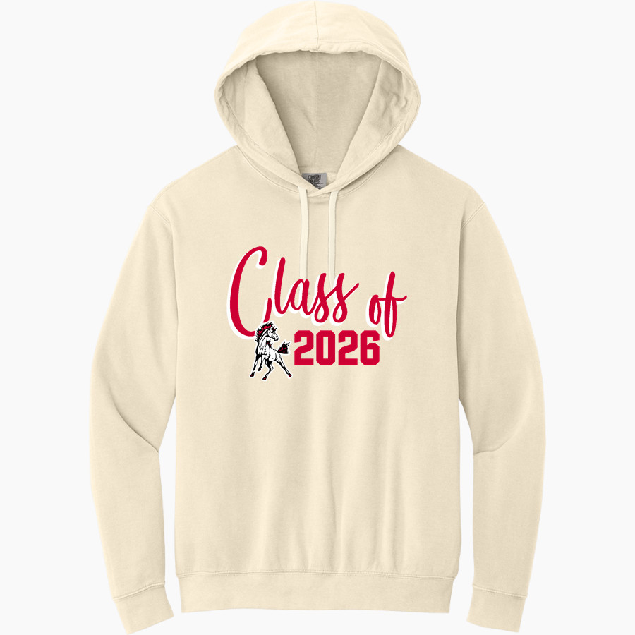 MOUNT SINAI HIGH SCHOOL MUSTANGS <span class="pdp-name-mascot">MOUNT SINAI MUSTANGS</span> Comfort Colors Adult Lightweight Hooded Sweatshirt