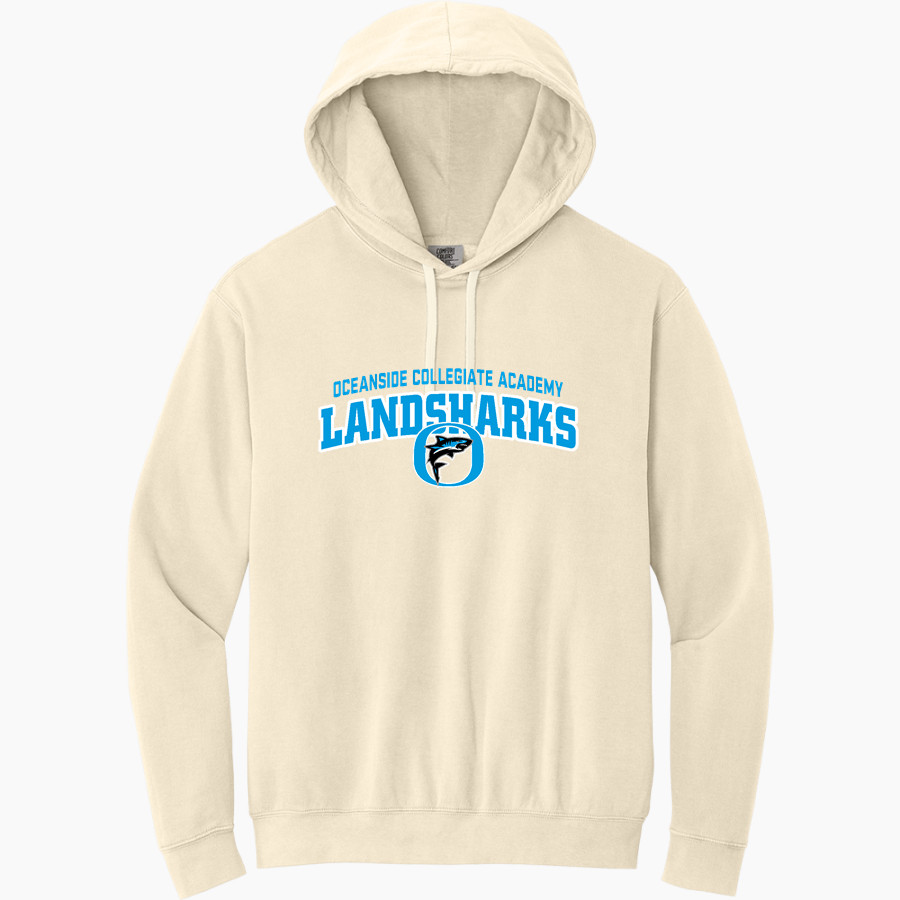 Oceanside Collegiate Academy Landsharks <span class="pdp-name-mascot">Oceanside Collegiate Academy Landsharks</span> Comfort Colors Adult Lightweight Hooded Sweatshirt