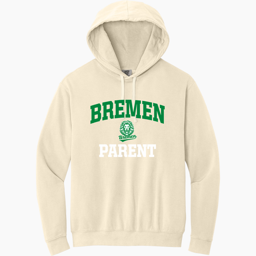 Bremen Athletics Sideline Store <span class="pdp-name-mascot">Bremen Lions</span> Comfort Colors Adult Lightweight Hooded Sweatshirt
