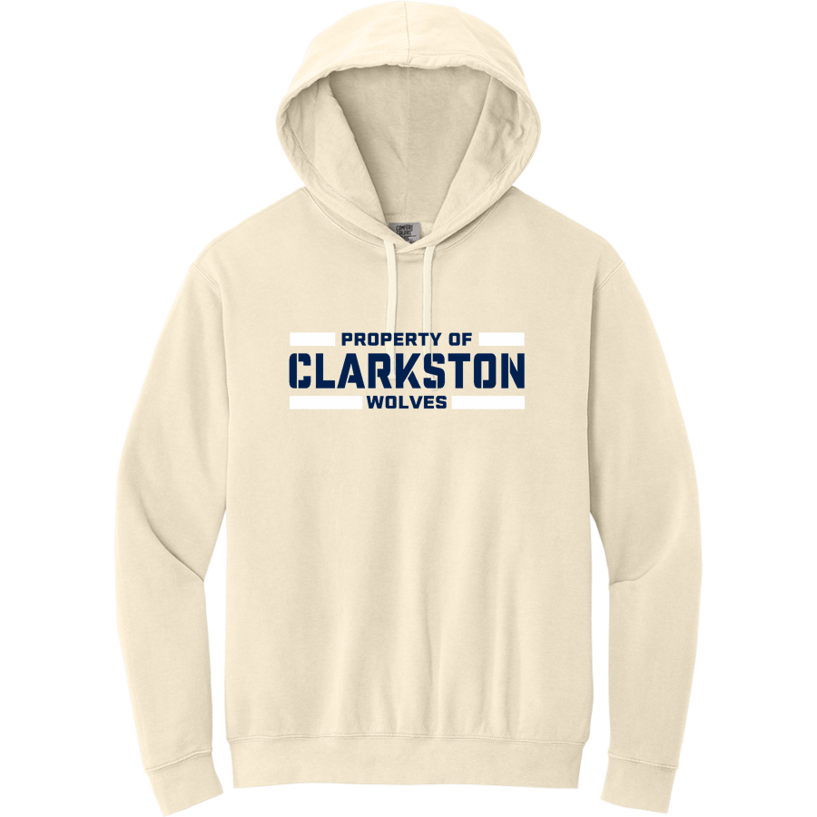 Clarkston Wolves <span class="pdp-name-mascot">Clarkston Wolves</span> Comfort Colors Adult Lightweight Hooded Sweatshirt