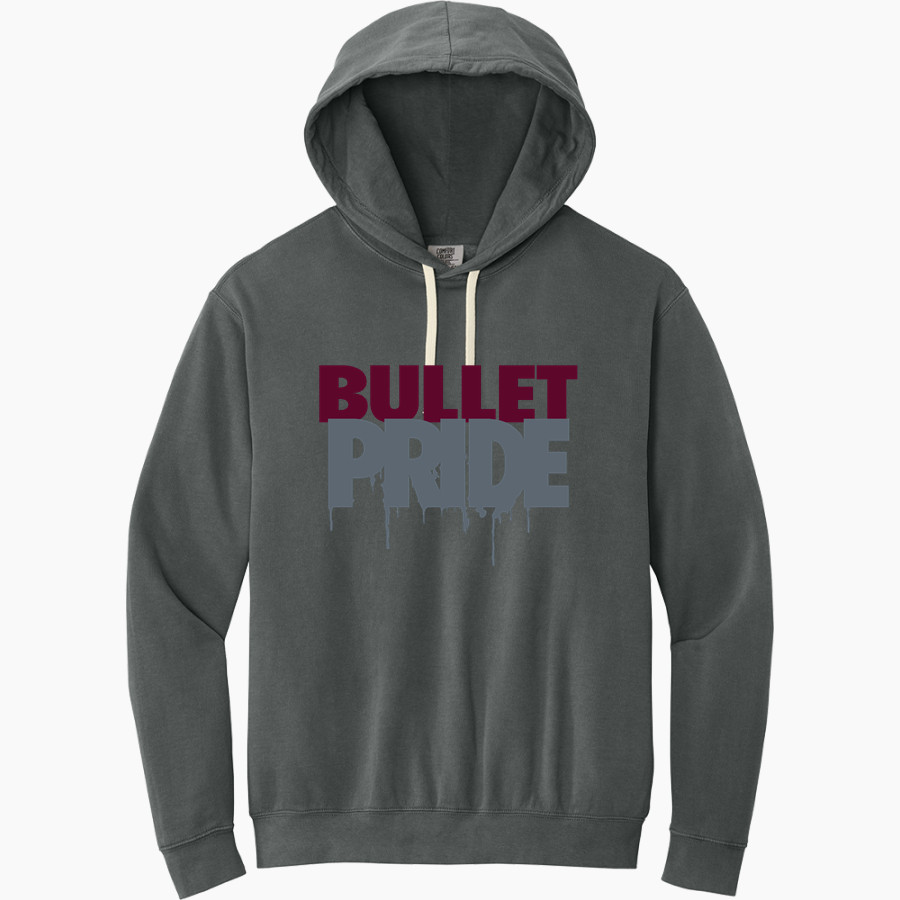 BELLOWS FREE ACADEMY BULLETS <span class="pdp-name-mascot">BELLOWS FREE ACADEMY BULLETS</span> Comfort Colors Adult Lightweight Hooded Sweatshirt