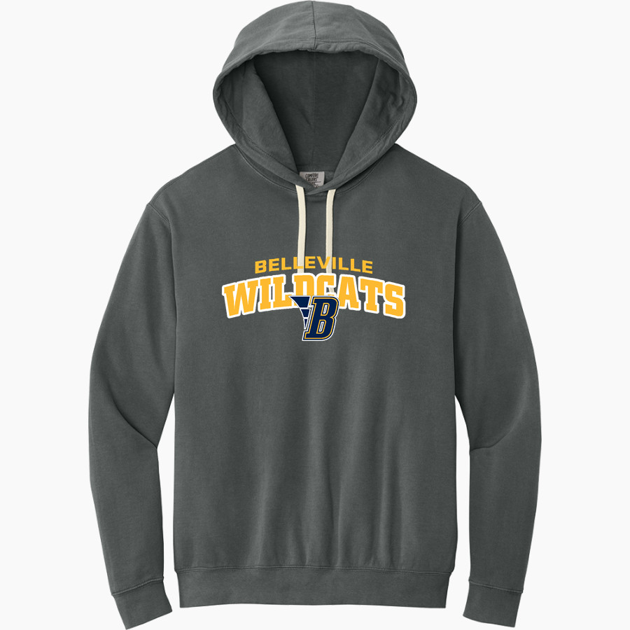 BELLEVILLE HIGH SCHOOL WILDCATS <span class="pdp-name-mascot">BELLEVILLE WILDCATS</span> Comfort Colors Adult Lightweight Hooded Sweatshirt