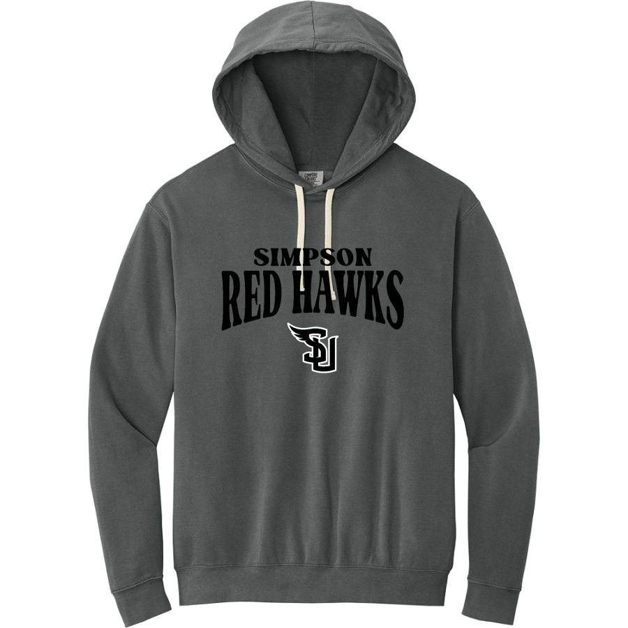 Simpson University Red Hawks <span class="pdp-name-mascot">Simpson Red Hawks</span> Comfort Colors Adult Lightweight Hooded Sweatshirt