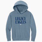 Legacy Eagles <span class="pdp-name-mascot">Legacy Charter Eagles</span> Comfort Colors Youth Lightweight Hooded Sweatshirt Front Thumbnail