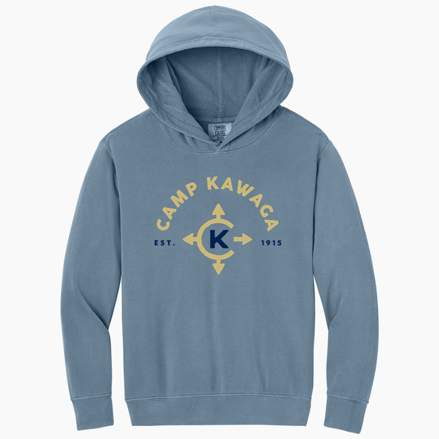 Camp Kawaga Sideline Store <span class="pdp-name-mascot">Camp Kawaga</span> Comfort Colors Youth Lightweight Hooded Sweatshirt