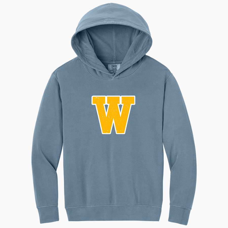 Westover Wildcats <span class="pdp-name-mascot">Westover School Wildcats</span> Comfort Colors Youth Lightweight Hooded Sweatshirt
