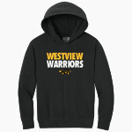 Westview Warriors Comfort Colors Youth Lightweight Hooded Sweatshirt Front Thumbnail