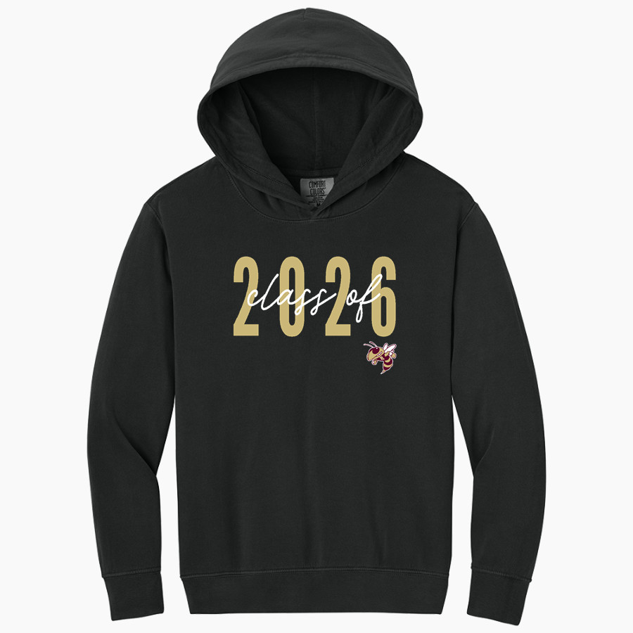 BUFORD HIGH SCHOOL YELLOW JACKETS Comfort Colors Youth Lightweight Hooded Sweatshirt