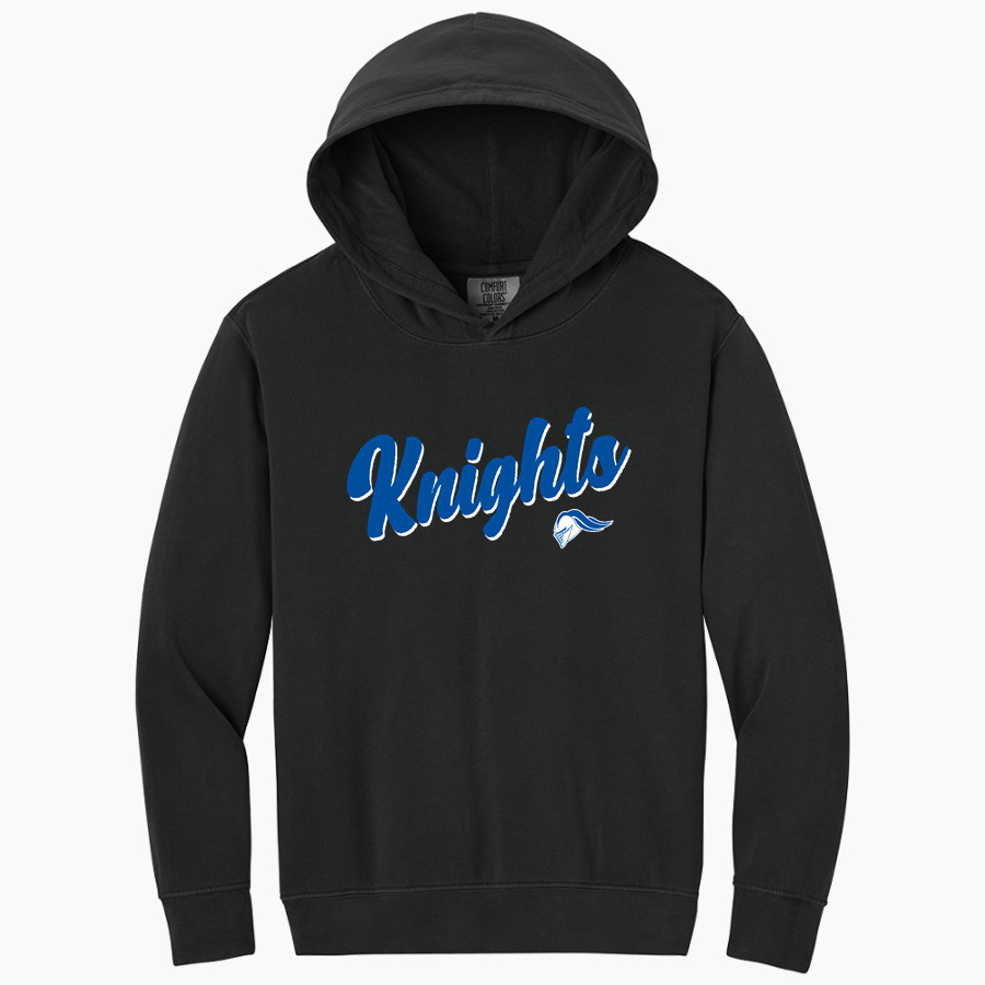 ROCKY BAYOU CHRISTIAN SCHOOL KNIGHTS Comfort Colors Youth Lightweight Hooded Sweatshirt