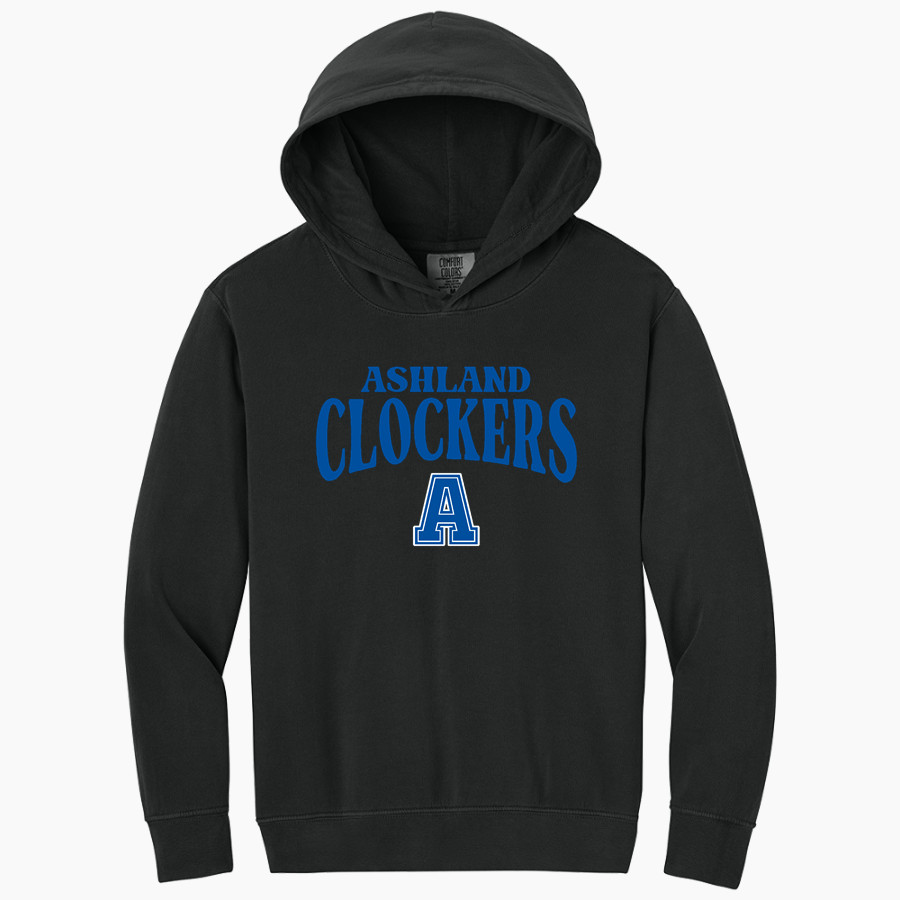 ASHLAND HIGH SCHOOL CLOCKERS <span class="pdp-name-mascot">ASHLAND CLOCKERS</span> Comfort Colors Youth Lightweight Hooded Sweatshirt