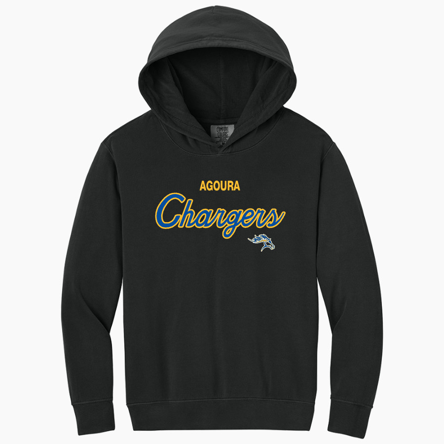AGOURA HIGH SCHOOL CHARGERS Comfort Colors Youth Lightweight Hooded Sweatshirt