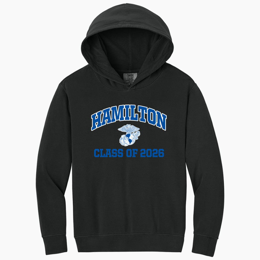 HAMILTON HIGH SCHOOL MARINES Comfort Colors Youth Lightweight Hooded Sweatshirt