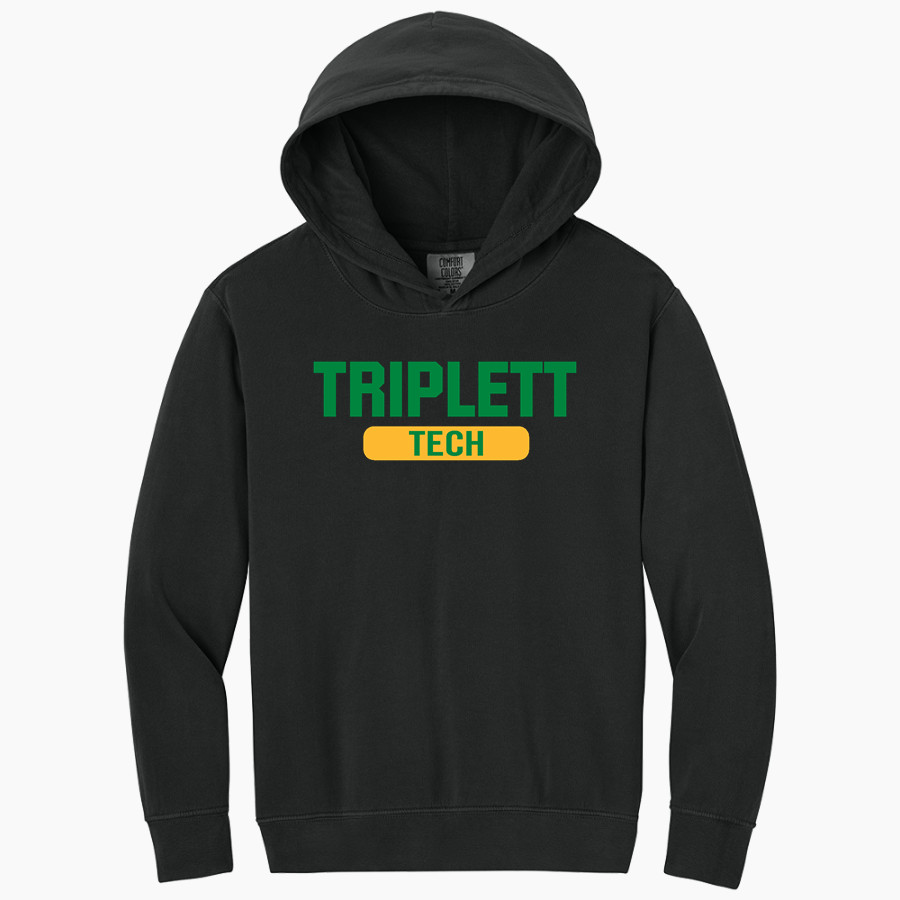 Triplett Tech <span class="pdp-name-mascot">Triplett Business and Technical Institute</span> Comfort Colors Youth Lightweight Hooded Sweatshirt