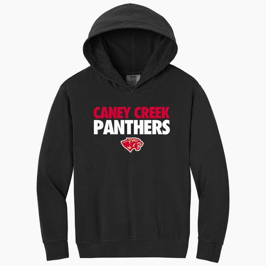 CANEY CREEK HIGH SCHOOL PANTHERS Comfort Colors Youth Lightweight Hooded Sweatshirt