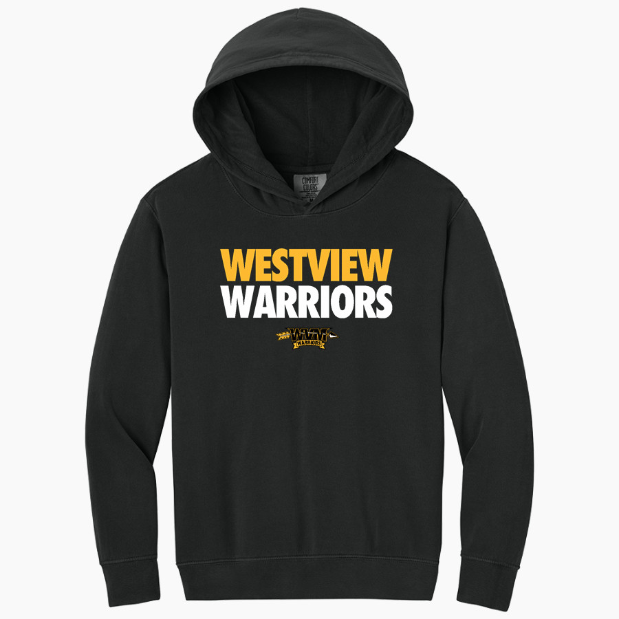 Westview Warriors Comfort Colors Youth Lightweight Hooded Sweatshirt