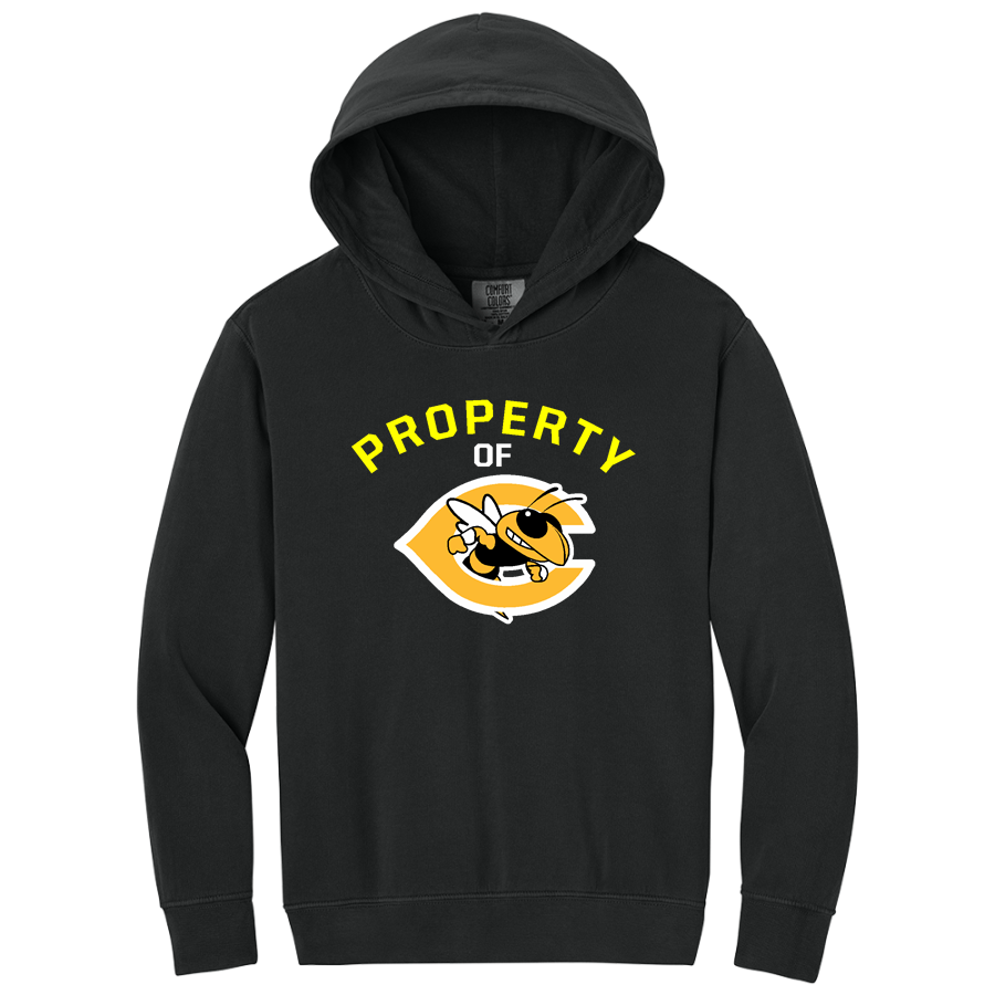 COOLIDGE HIGH SCHOOL YELLOWJACKETS <span class="pdp-name-mascot">COOLIDGE YELLOWJACKETS</span> Comfort Colors Youth Lightweight Hooded Sweatshirt