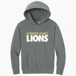 LEVERETTS CHAPEL HIGH SCHOOL LIONS <span class="pdp-name-mascot">LEVERETTS CHAPEL LIONS</span> Comfort Colors Youth Lightweight Hooded Sweatshirt Front Thumbnail