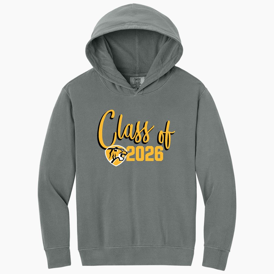 Computech Tigers <span class="pdp-name-mascot">Computech Middle School Tigers</span> Comfort Colors Youth Lightweight Hooded Sweatshirt