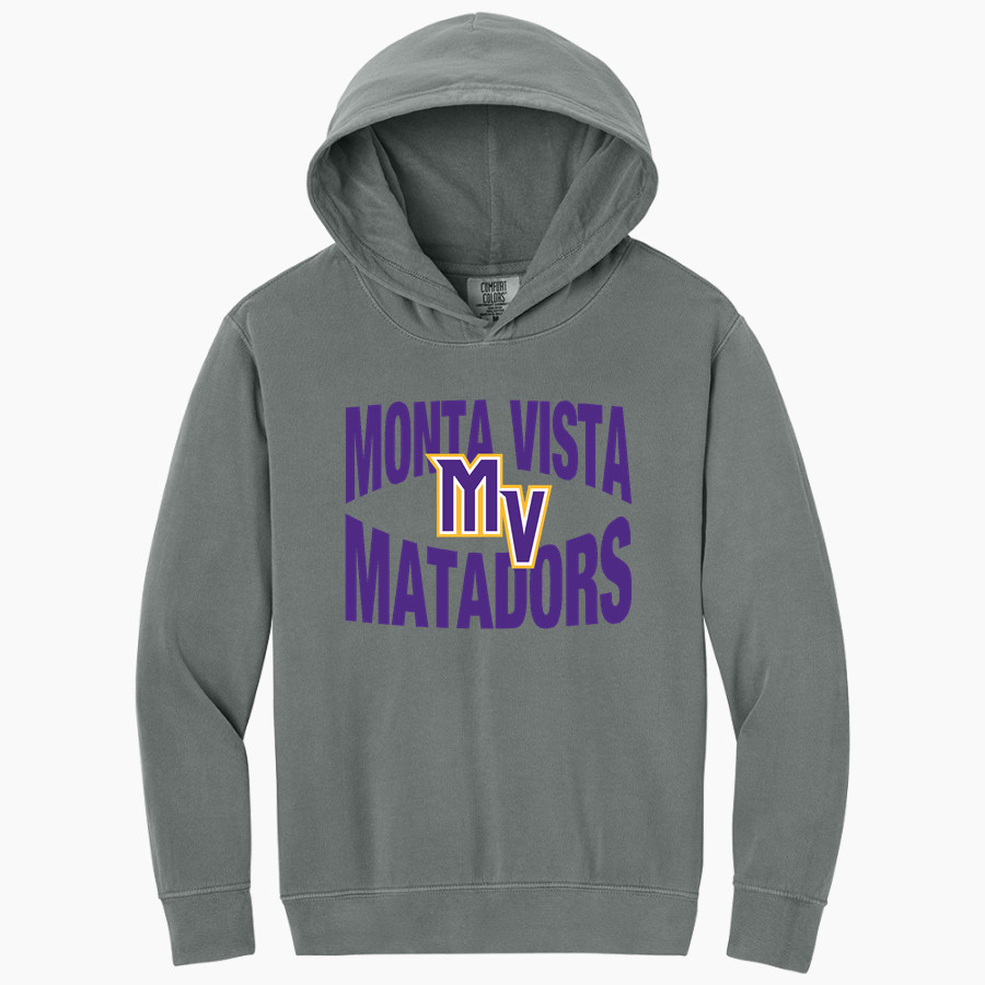 Monta Vista Matadors Comfort Colors Youth Lightweight Hooded Sweatshirt
