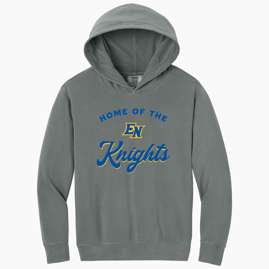 EAST NOBLE HIGH SCHOOL KNIGHTS <span class="pdp-name-mascot">EAST NOBLE KNIGHTS</span> Comfort Colors Youth Lightweight Hooded Sweatshirt