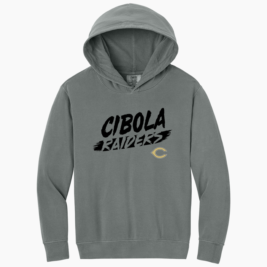 CIBOLA HIGH SCHOOL RAIDERS <span class="pdp-name-mascot">CIBOLA RAIDERS</span> Comfort Colors Youth Lightweight Hooded Sweatshirt