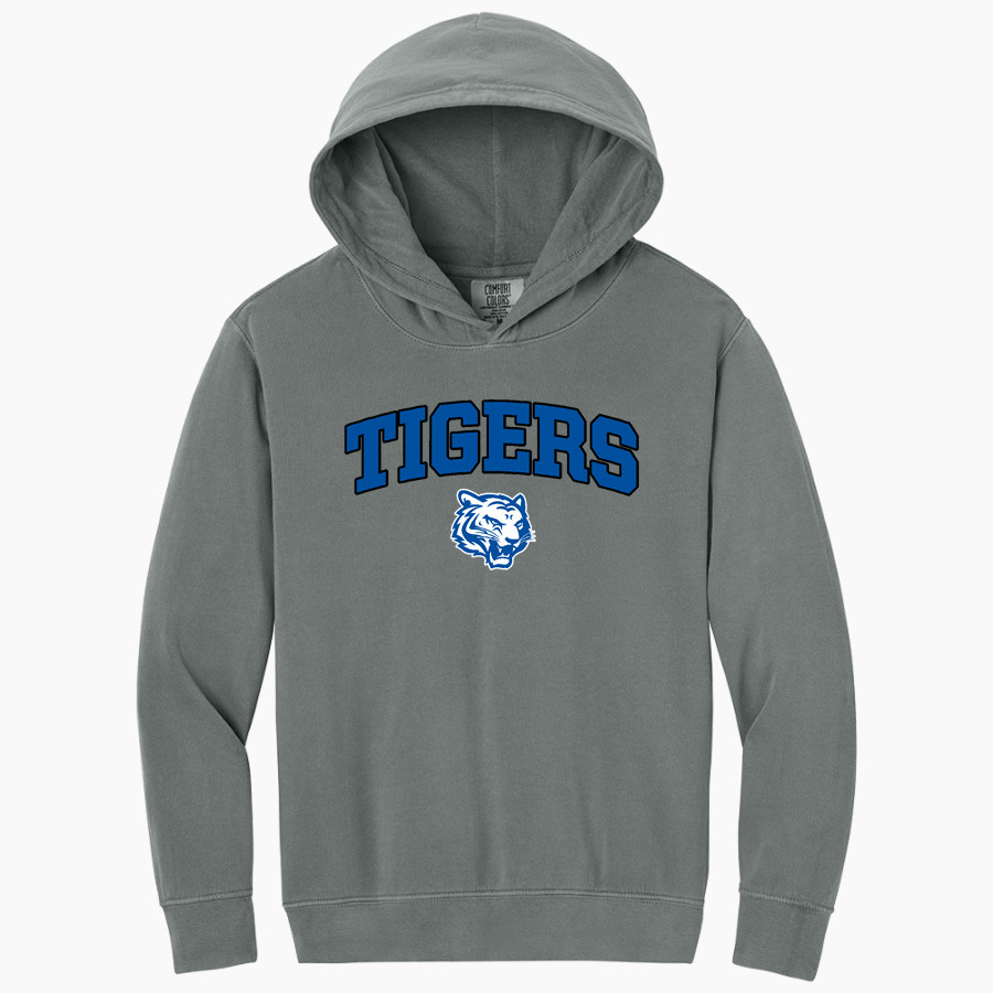 Crow Tigers Comfort Colors Youth Lightweight Hooded Sweatshirt