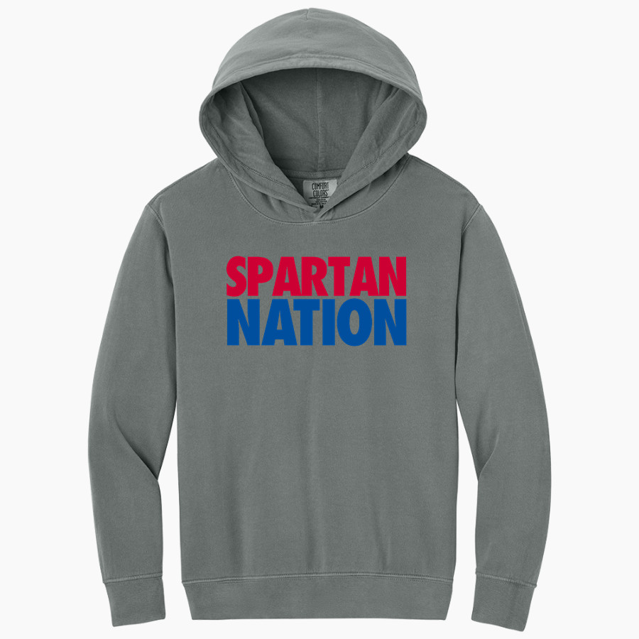 SAINT JOSEPH HIGH SCHOOL SPARTANS official sideline <span class="pdp-name-mascot">SAINT JOSEPH SPARTANS</span> Comfort Colors Youth Lightweight Hooded Sweatshirt
