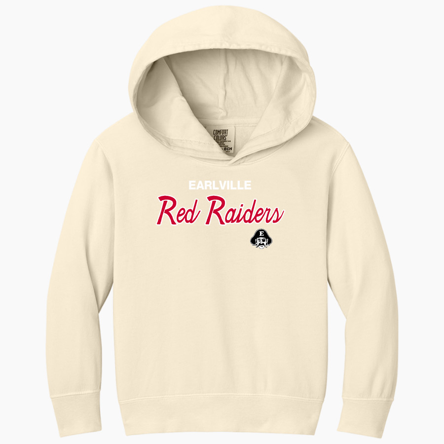 EARLVILLE HIGH SCHOOL RED RAIDERS <span class="pdp-name-mascot">EARLVILLE RED RAIDERS</span> Comfort Colors Youth Lightweight Hooded Sweatshirt