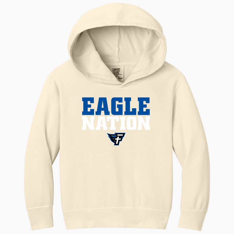 Faulkner University Eagles <span class="pdp-name-mascot">Faulkner University Eagles</span> Comfort Colors Youth Lightweight Hooded Sweatshirt