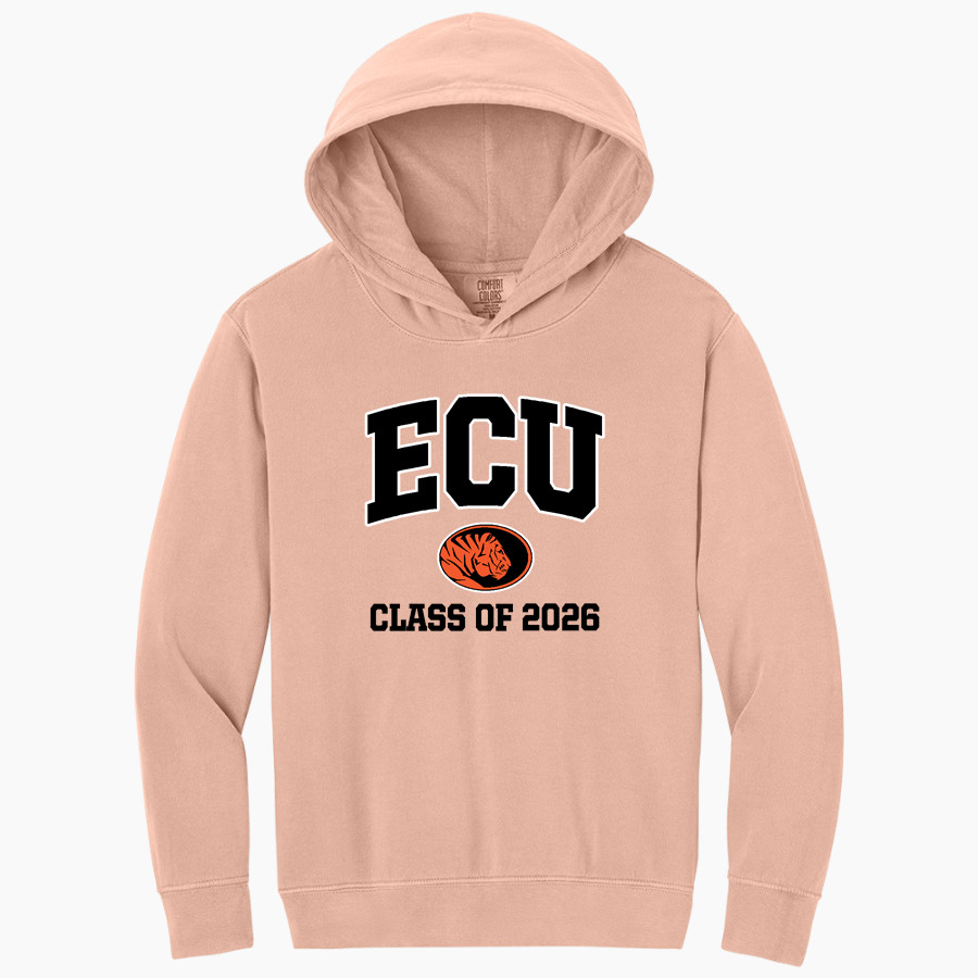ECU Tigers <span class="pdp-name-mascot">East Central Tigers</span> Comfort Colors Youth Lightweight Hooded Sweatshirt