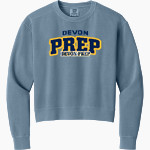 Devon Prep <span class="pdp-name-mascot">Devon Tide</span> Comfort Colors Women's Mid-Length Crewneck Sweatshirt Front Thumbnail