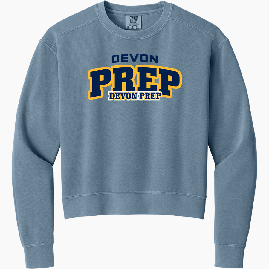 Devon Prep <span class="pdp-name-mascot">Devon Tide</span> Comfort Colors Women's Mid-Length Crewneck Sweatshirt