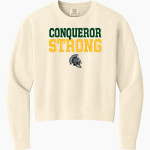 FAITH CHRISTIAN ACADEMY CONQUERORS <span class="pdp-name-mascot">FAITH CONQUERORS</span> Comfort Colors Women's Mid-Length Crewneck Sweatshirt Front Thumbnail