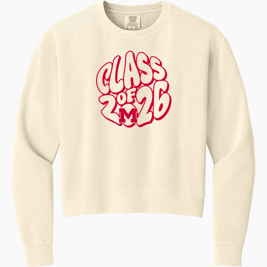 Marlette Red Raiders <span class="pdp-name-mascot">Marlette Red Raiders</span> Comfort Colors Women's Mid-Length Crewneck Sweatshirt