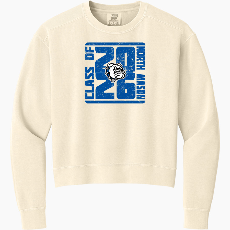NORTH MASON HIGH SCHOOL BULLDOGS <span class="pdp-name-mascot">NORTH MASON BULLDOGS</span> Comfort Colors Women's Mid-Length Crewneck Sweatshirt